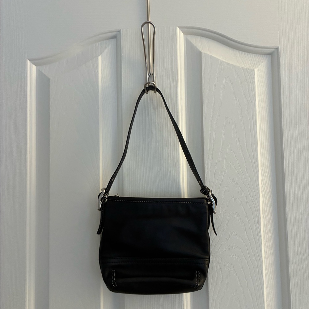 Coach Black Leather Shoulder Bag